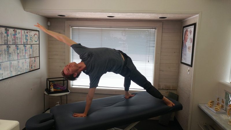 Dancer demonstrates flexibility and strength